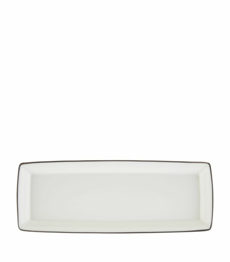 Home & Furniture * | Wedgwood Parklands Rectangular Tray Grey Trays