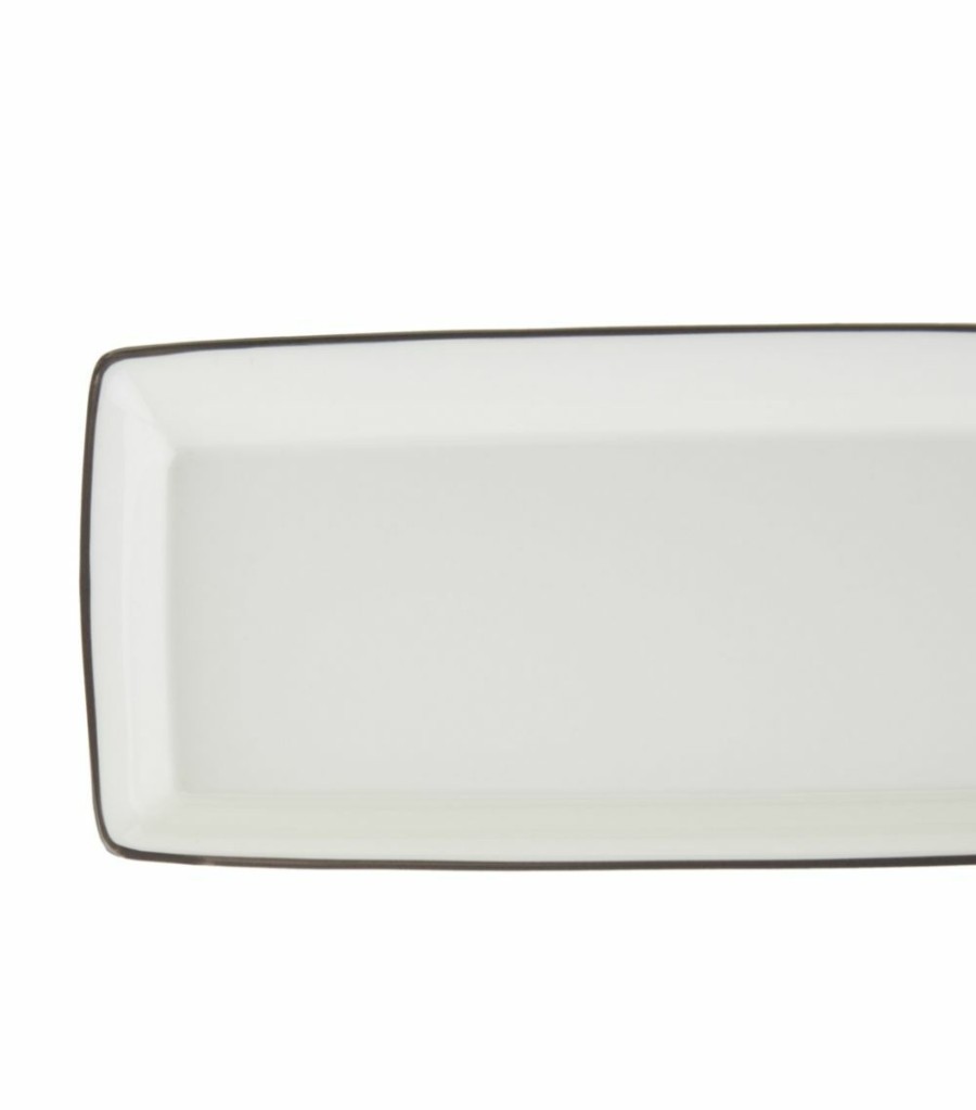 Home & Furniture * | Wedgwood Parklands Rectangular Tray Grey Trays