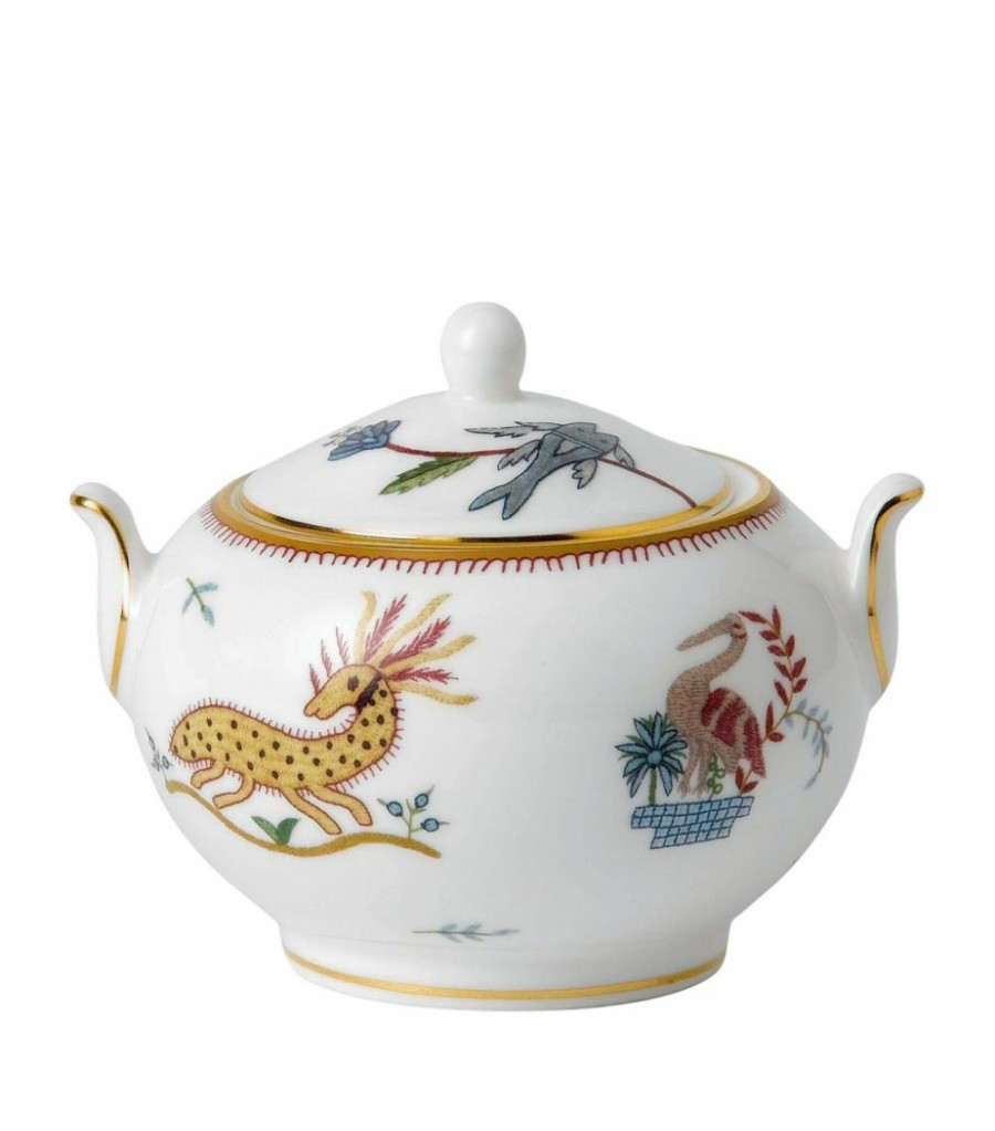 Home & Furniture * | Wedgwood Mythical Creatures Small Sugar Box (9Cm) White Serving Bowls